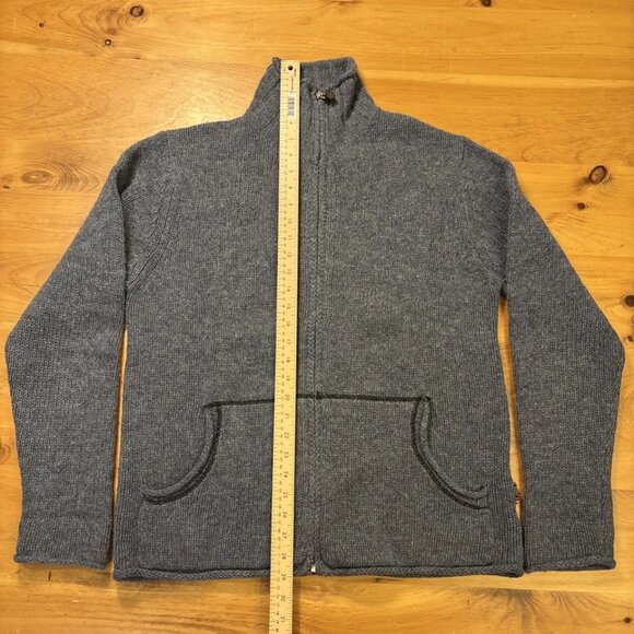 Vintage Sierra Designs Full Zip Shetland Wool Knit Sweater Mens Medium - Picture 5 of 16